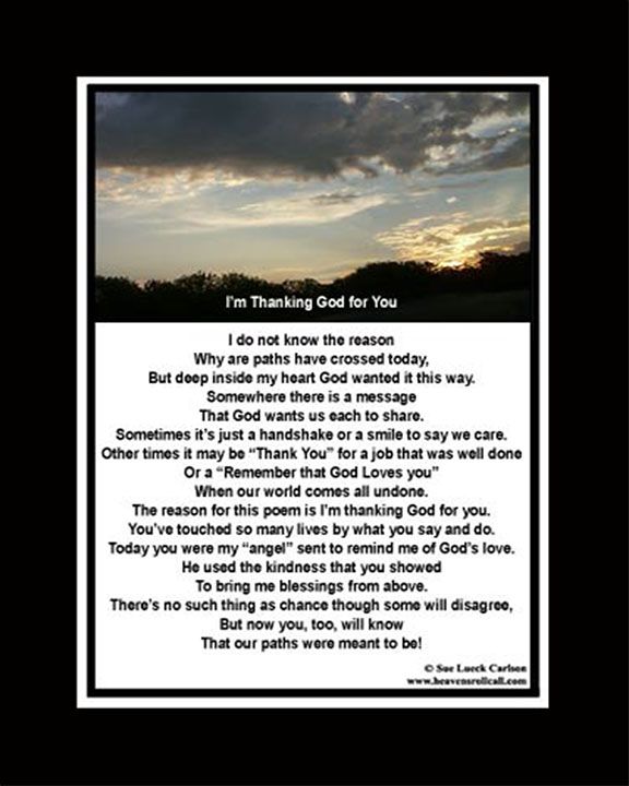 Thank you for reminding me of God's love.
